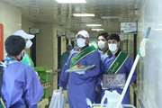 حضور خادمین حرم رضوی در بیمارستان امام رضا (ع) در شهرستان اسلامشهر