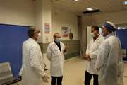 بازدید رئیس بیمارستان ضیائیان از درمانگاه تخصصی این مرکز در اولین روز کاری درمانگاه پس از شیوع کرونا