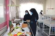 آماده سازی کودکان بستری در مرکز طبی کودکان برای برگزاری همایش مجازی شیرخوارگان حسینی