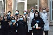 برگزاری مراسم گرامیداشت روز جهانی بهداشت دست در مجتمع بیمارستانی امام خمینی (ره) 