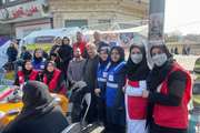 استقرار و خدمت رسانی کارکنان شبکه بهداشت و درمان شهرستان ری در مسیر راهپیمایی 22 بهمن 1402