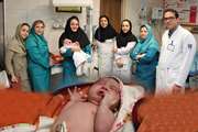 اولین نوزاد پنج کیلو و ۱۰۰ گرمی در مرکز آموزشی درمانی ضیائیان به دنیا آمد