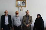 دیدار دکتر مقیمی و کارکنان دفتر امور ایثارگران با پدر شهید قبادی 
