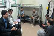 معاون دانشجویی به همراه مشاور و مدیران معاونت دانشجویی از خوابگاه پسرانه بوستان سمیه بازدید کرد