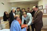 دیدار دانشجویان دانشکده فناوری‌های نوین دانشگاه، از جانبازان بستری در بیمارستان ساسان