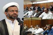 برگزاری نهمین جلسه تفسیر قرآن کریم ویژه استادان دانشگاه علوم پزشکی تهران در دانشکده داروسازی