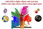 اعلام جداول قرعه کشی و برنامه کامل مسابقات والیبال و داژبال بانوان در سومین المپیاد ورزشی کارکنان و اعضای هیئت علمی دانشگاه