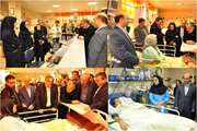 رئیس شورای شهر و معاون وزیر راه و شهرسازی و شهردار منطقه 11 تهران از بیمارستان بهارلو بازدید کردند