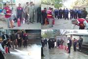 برگزاری مانور اطفای حریق در بیمارستان پوست رازی