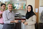 مراسم جشن بازنشستگی علی صادقیان کارشناس واحد حسابداری مرکز بهداشت جنوب تهران 