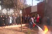 آموزش عملی روش های اطفاء حریق به بهورزان شبکه بهداشت شهرستان ری