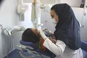 استقرار کلینیک سیار دندانپزشکی شبکه بهداشت و درمان اسلامشهر در روستای شمس‌آباد