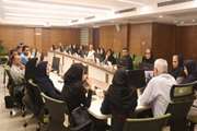 جلسه هم اندیشی مسئولان درآمد بیمارستان‌های دانشگاه علوم پزشکی تهران با مدیران مالی و ستادی مجموعه داروخانه‌های ۱۳ آبان