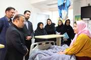 عیادت مدیر رفاه و سلامت کارکنان دانشگاه علوم پزشکی تهران از کارکنان بستری در بیمارستان آرش
