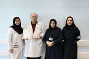 تقدیر از رضا اصقلانی پرستار بخش طب تسکینی مجتمع بیمارستانی امام خمینی(ره)