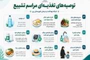 توصیه‌های مسئول دفتر بهبود تغذیه جامعه شهرستان ری به عزاداران مراسم تشییع  رهبر شهید انقلاب 