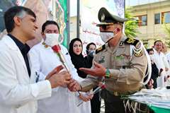 قدردانی ارتش از کادر درمانی  دانشگاه علوم پزشکی تهران در بیمارستان شریعتی 