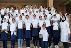 مراسم اختتامیه برنامه سفیران سلامت دانش‌آموزی مدرسه آیت الله خامنه‌ای در شهرستان اسلامشهر