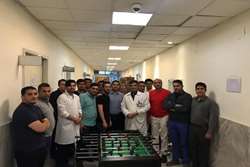 برگزیدگان مسابقات دارت و فوتبال رومیزی دانشجویان پسر دانشگاه علوم پزشکی تهران به مناسبت هفته تربیت بدنی