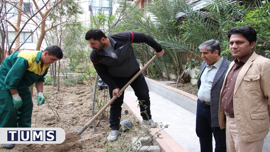 کاشت نهال در مرکز طبی کودکان به مناسبت روز درختکاری 