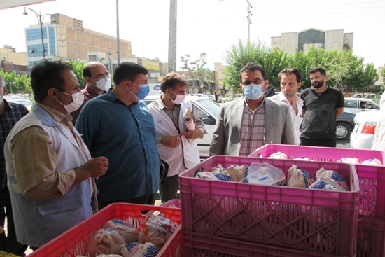 اجرای گشت مشترک  باهدف نظارت بر اجرای پرتکل های بهداشتی و نظارت بر عرضه مواد غذای مرغ فروشی‌ها در شهرستان اسلامشهر 